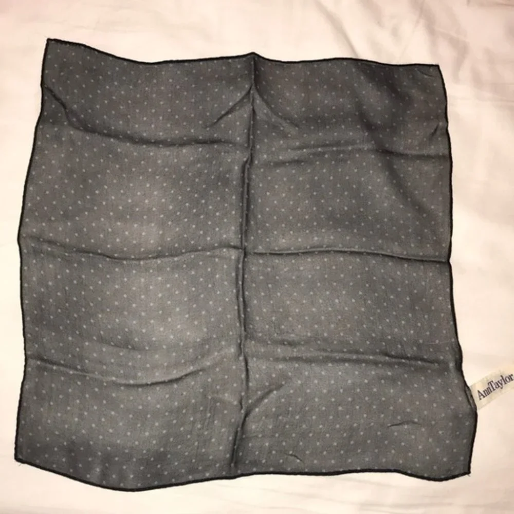 LOT‎ OF 2 Ann Taylor Polka Dot Scarf 100% SILK